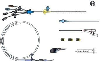 Набір 4-х канального центрального венозного катетеру, 8,5Fr x 20 cм з голкою-інтродюсером Y-тип